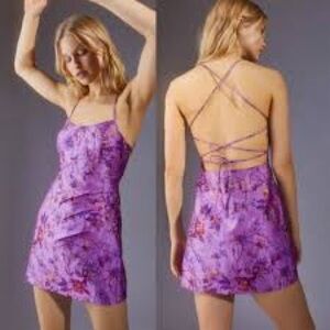 Urban Outfitters Electric Heart Lavender Strappy Backless Dress